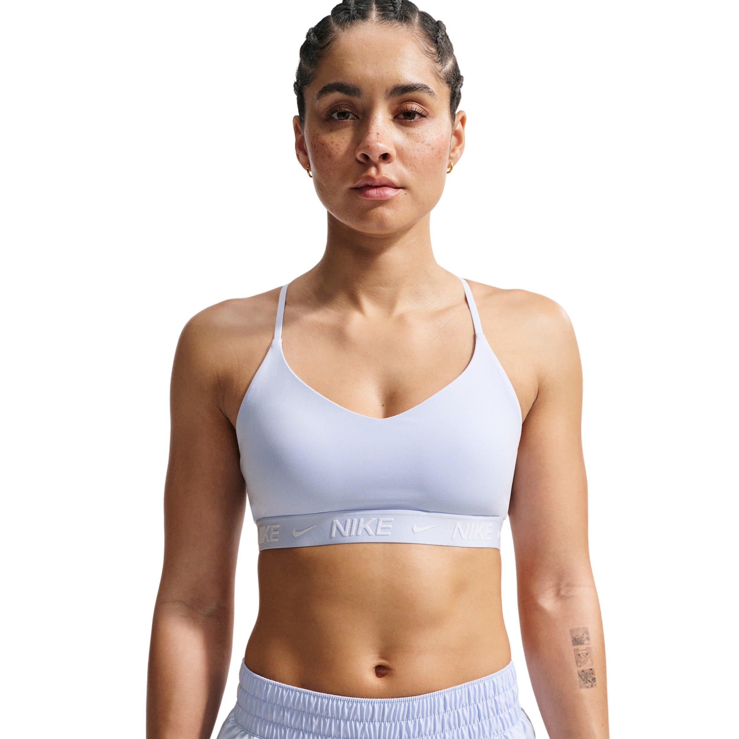 Nike Women's Indy Light Support Padded Adjustable Sports Bra  - LIGHT BLUE